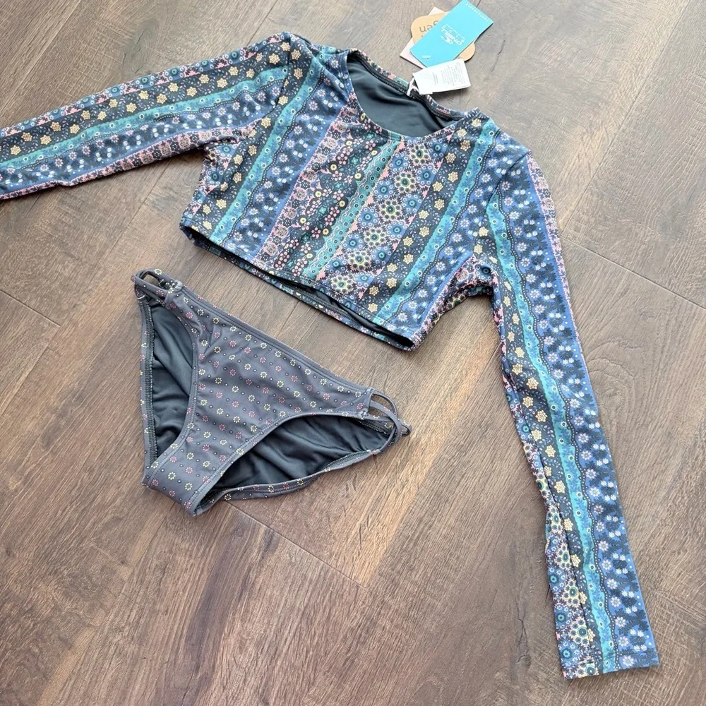 NWT O’Neill Margot Crop Top Swim Set | Girls Size 12